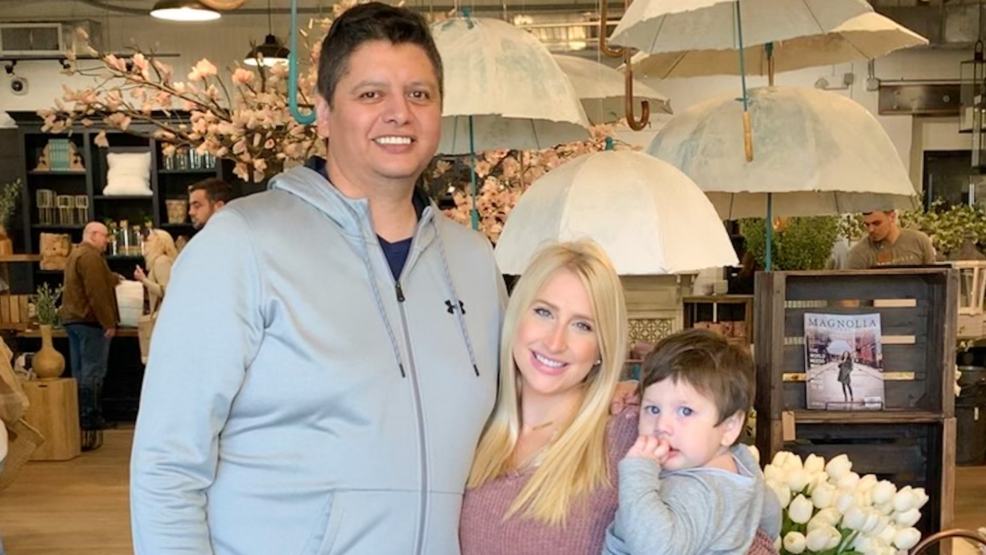 Instagram influencer Brooke Morales with her husband and son.